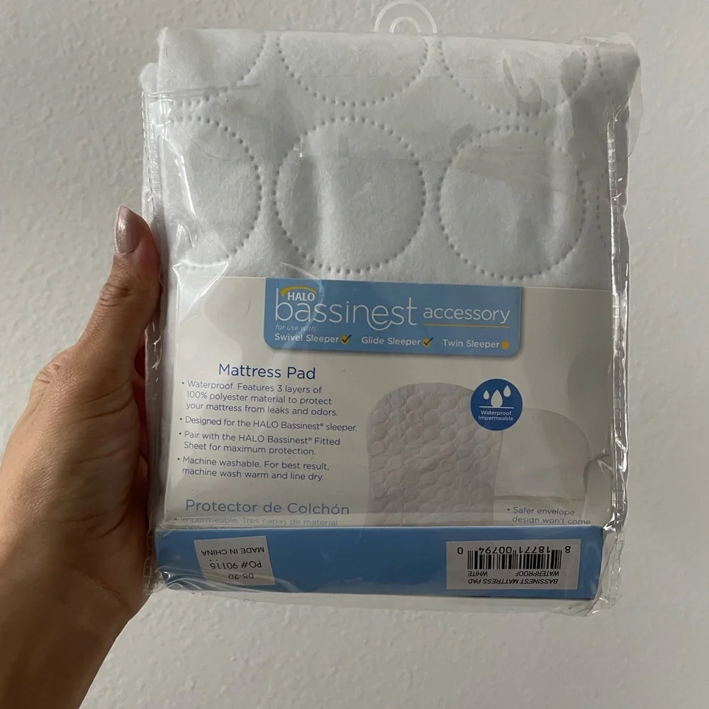 Halo Bassinet White Mattress Pad